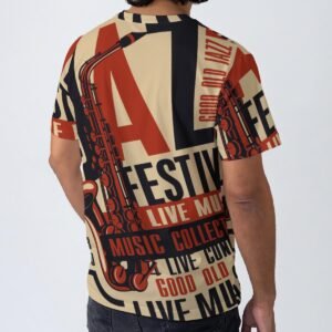 All-Over Print Men's O-Neck T-Shirt | 190GSM Cotton - Detail View
